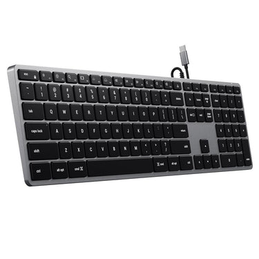 satechi slim w3 wired backlit keyboard (space grey)